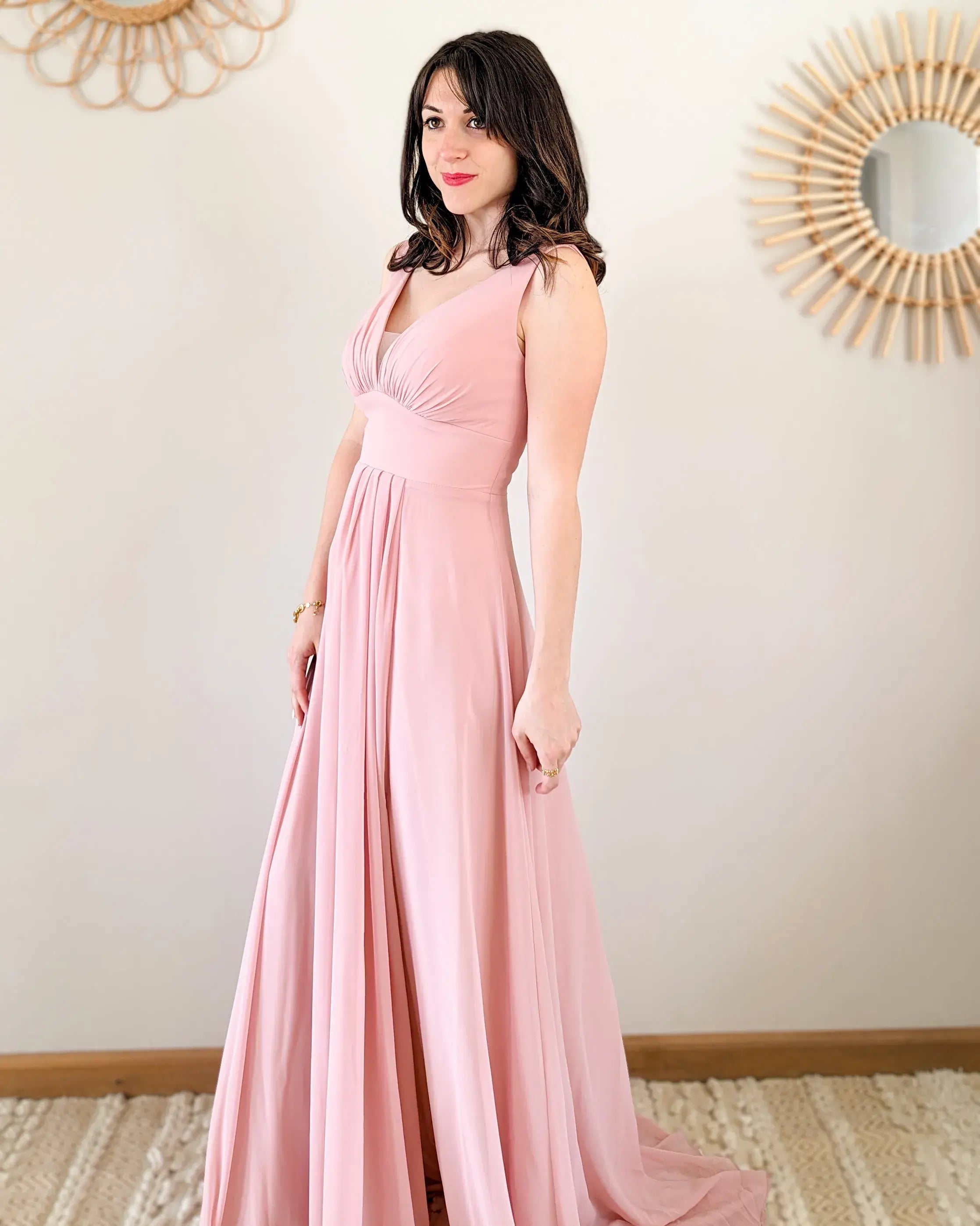 Long Pink Dress - Valentina