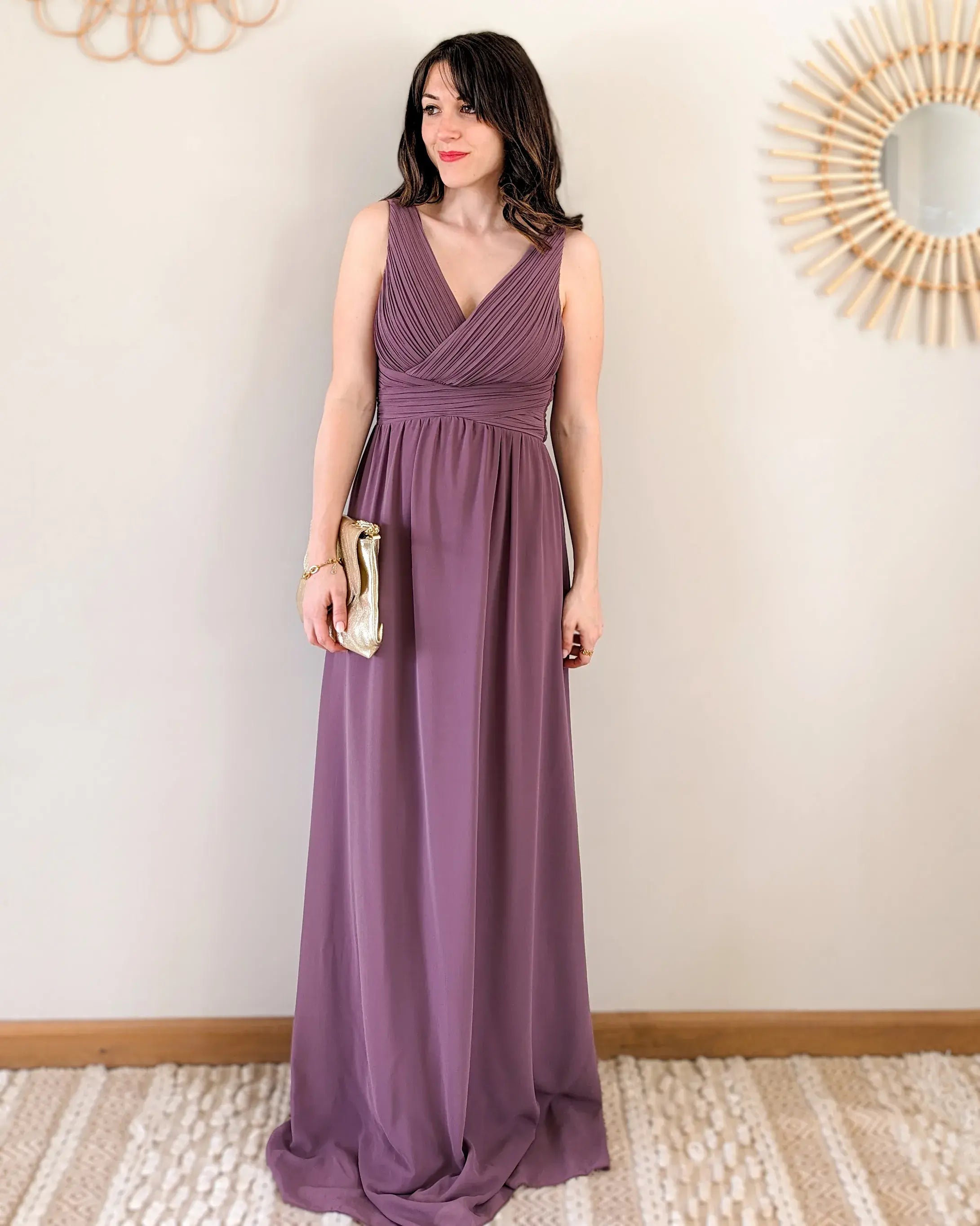Vestido largo - Ciruela