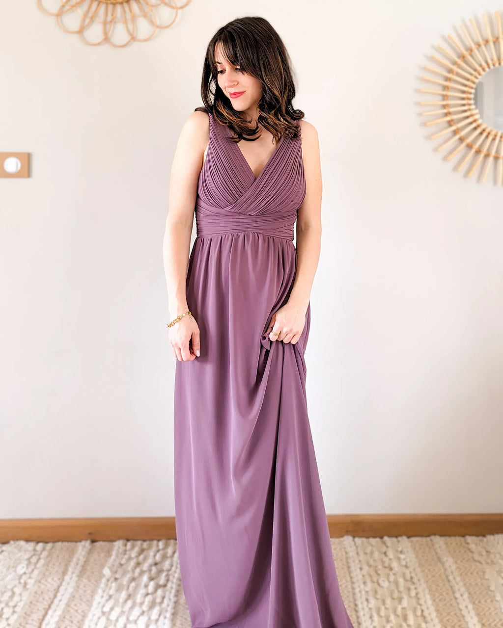 Vestido largo - Ciruela