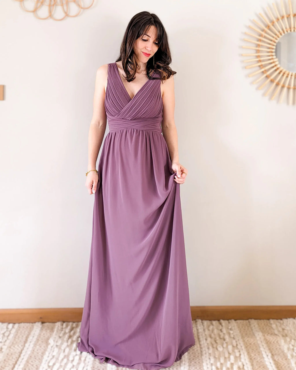 Vestido largo - Ciruela