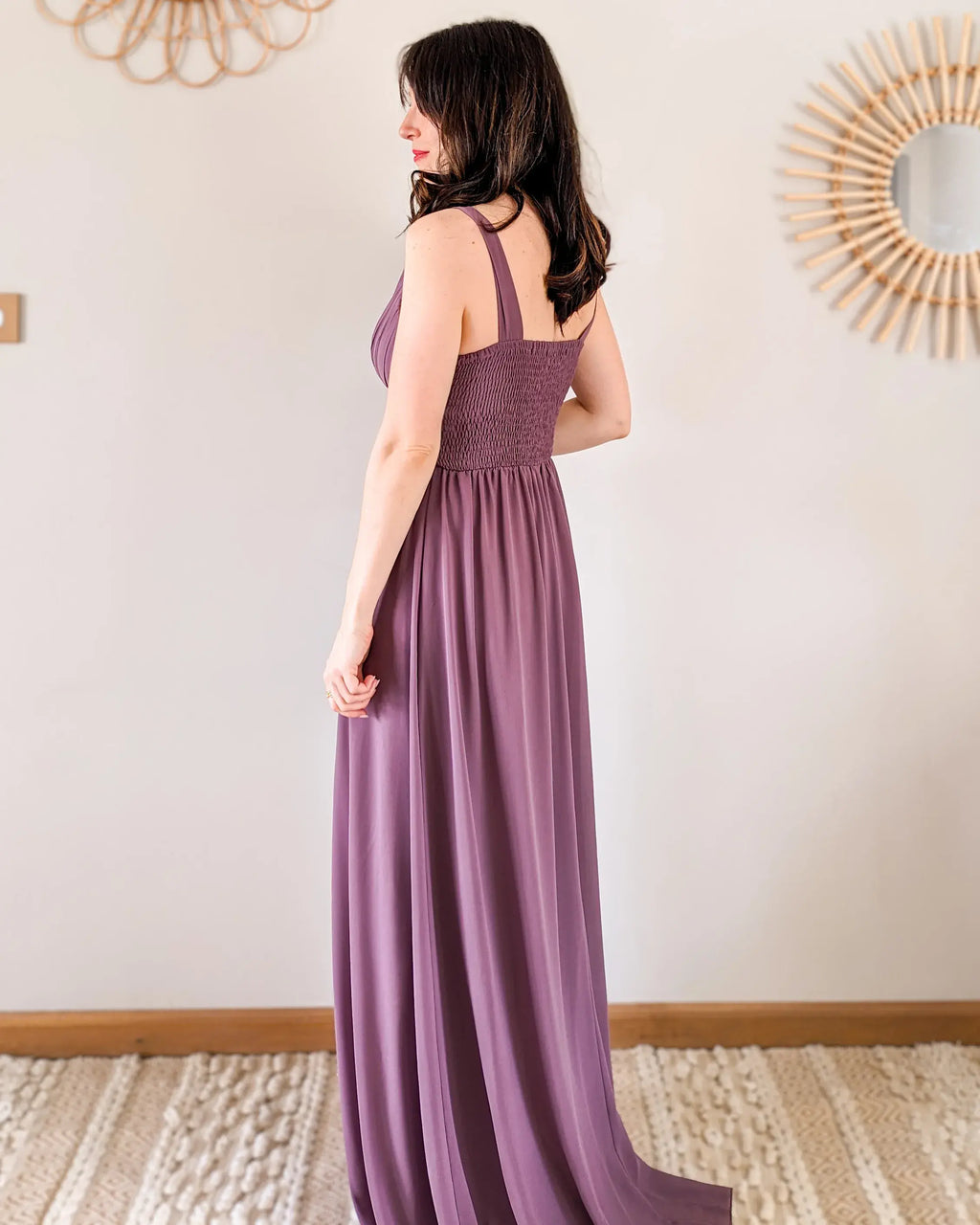Vestido largo - Ciruela