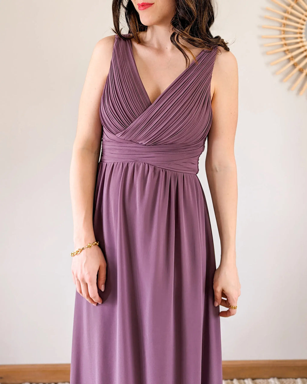 Vestido largo - Ciruela