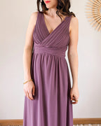 Vestido largo - Ciruela