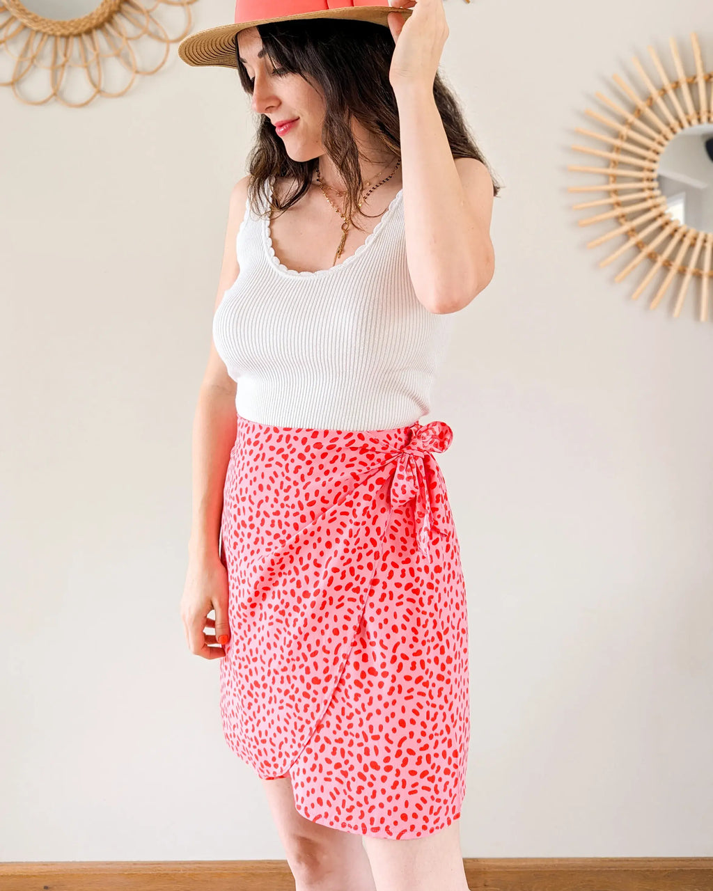 Falda Estampada Rosa - Lisette