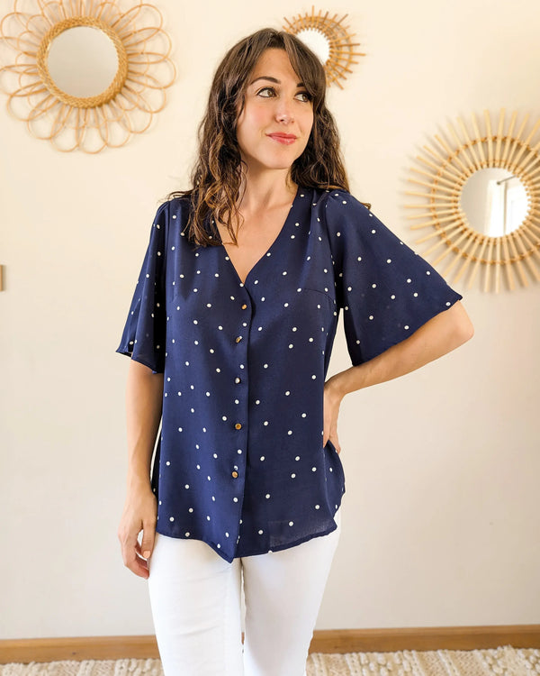 Polka Dot Blouse - Maxine