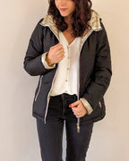Amélia Down Jacket - Black/Gold