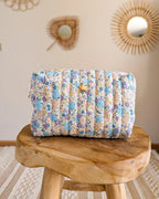 Purple Quilted Cotton Pencil Case - Atelier Paname