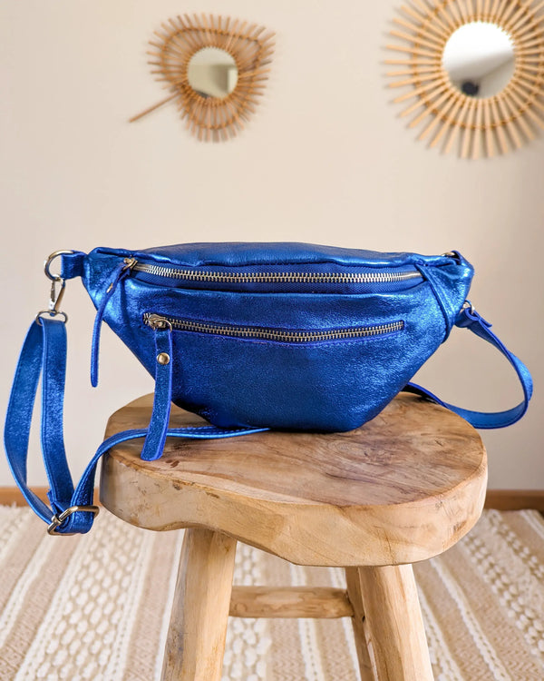 Leather Belt Bag - Chuck Electric Blue