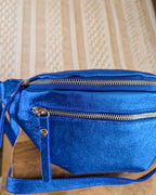 Sac Banane En Cuir - Chuck Bleu Électrique