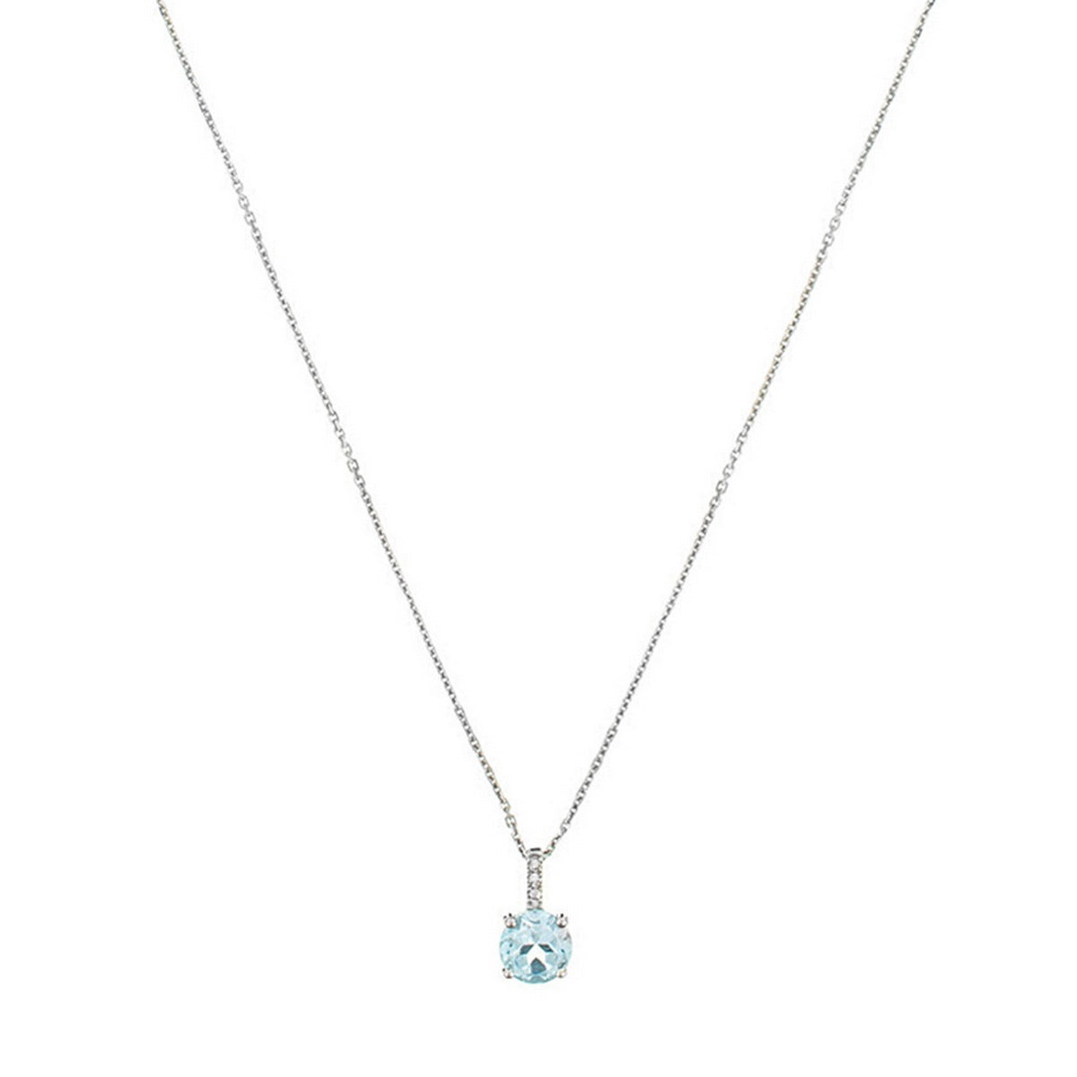 Colgante "Blue Light" Diamante 0,01/2 Topacio 0,95/1