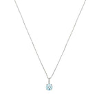 Pendentif "Blue Light" D0,01/2 Topaze 0,95/1 - Or Blanc 375/1000