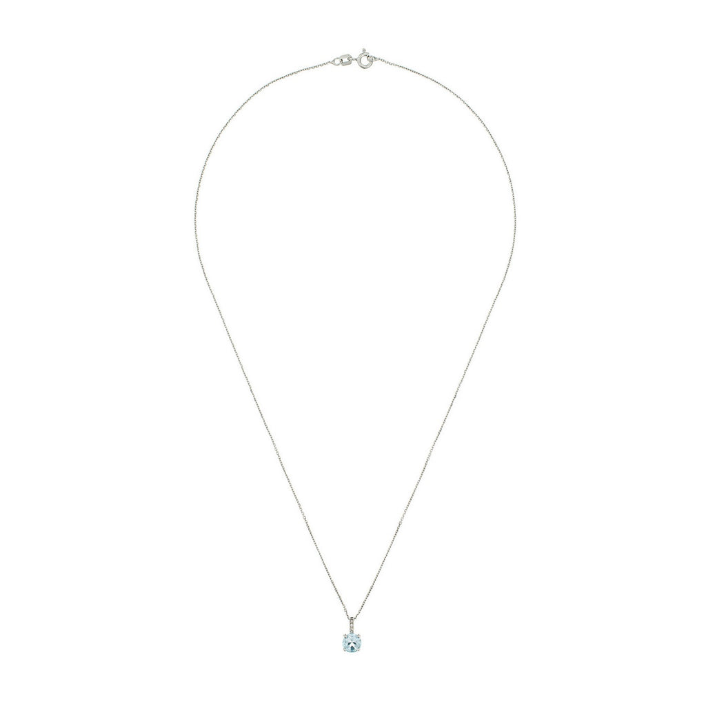 Pendentif "Blue Light" D0,01/2 Topaze 0,95/1 - Or Blanc 375/1000