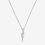 Colgante de diamantes "Life" 0.02Ct/3 - Oro blanco