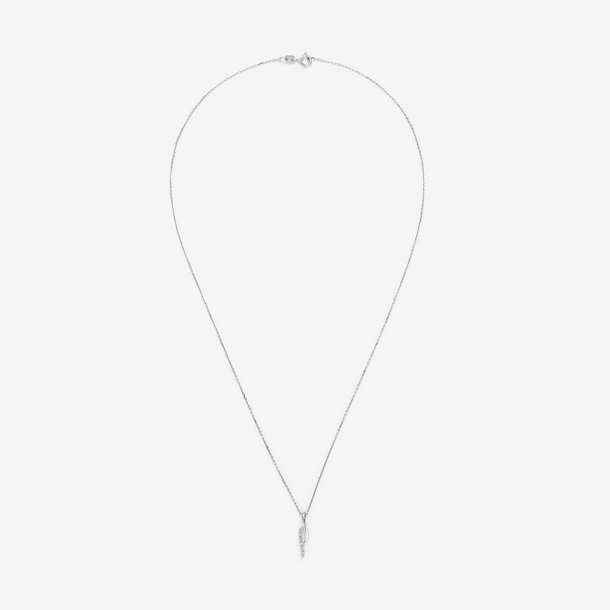 Colgante de diamantes "Life" 0.02Ct/3 - Oro blanco