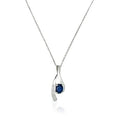 Colgante "Lana" Diamantes 0,02Ct/5 + Zafiro 0,57Ct/1