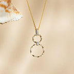 Colgante de Diamantes "Círculos de Oro" 0.02/6 - Oro amarillo