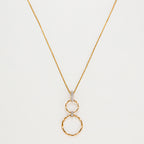 Colgante de Diamantes "Círculos de Oro" 0.02/6 - Oro amarillo