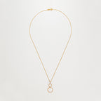 Colgante de Diamantes "Círculos de Oro" 0.02/6 - Oro amarillo