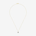 "Heart" Pendant with 0.02Ct/7 Diamonds and 0.16Ct/1 Sapphire - Yellow Gold
