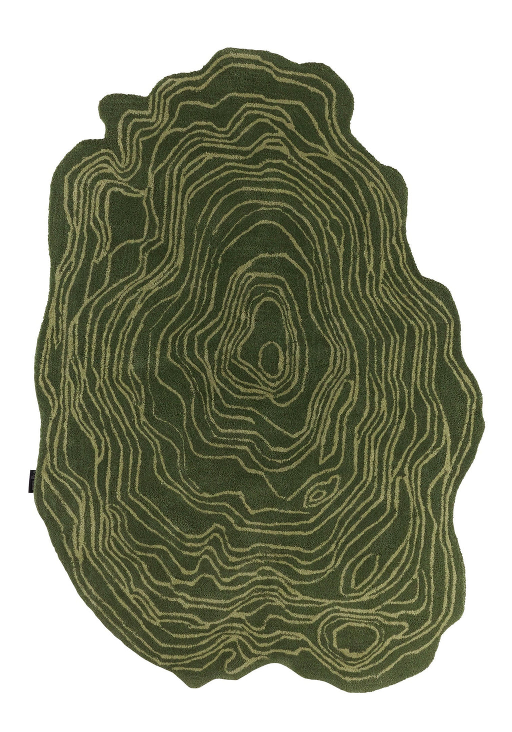 White Cedar – Organic Shaped Wool Rug – White Cedar Green