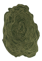 White Cedar – Organic Shaped Wool Rug – White Cedar Green