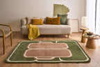White Cedar – Green and brown wool rug White Cedar