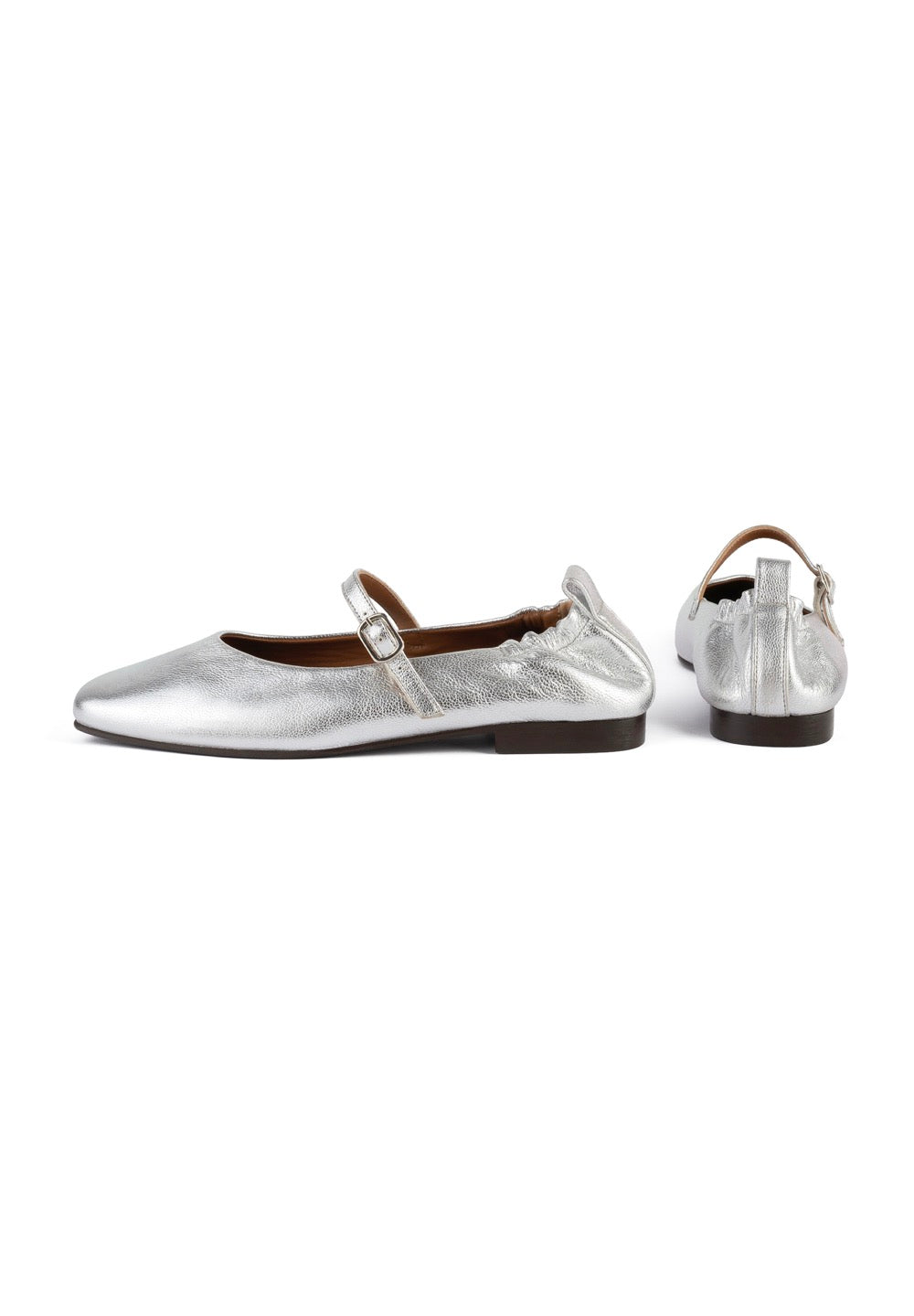 Baleriny Luxe Strides – Srebrne