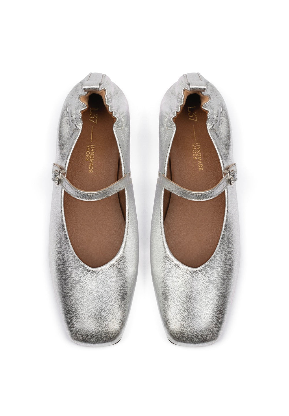 Baleriny Luxe Strides – Srebrne