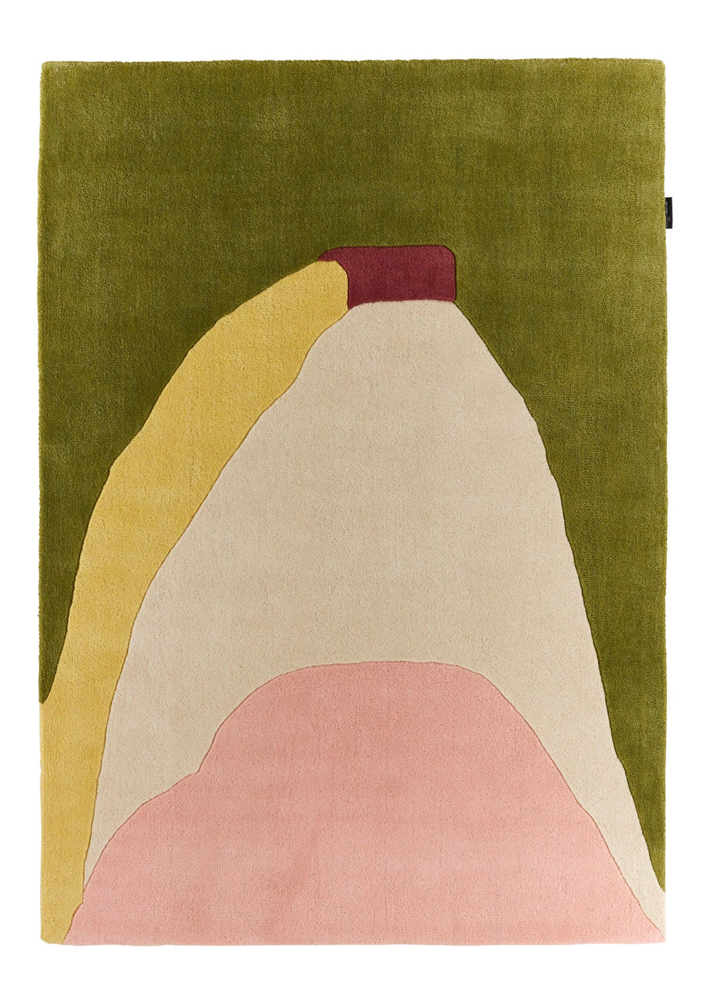 Sucreful Cloud – Sucreful Cloud Multicolored Green and Pink Wool Rug