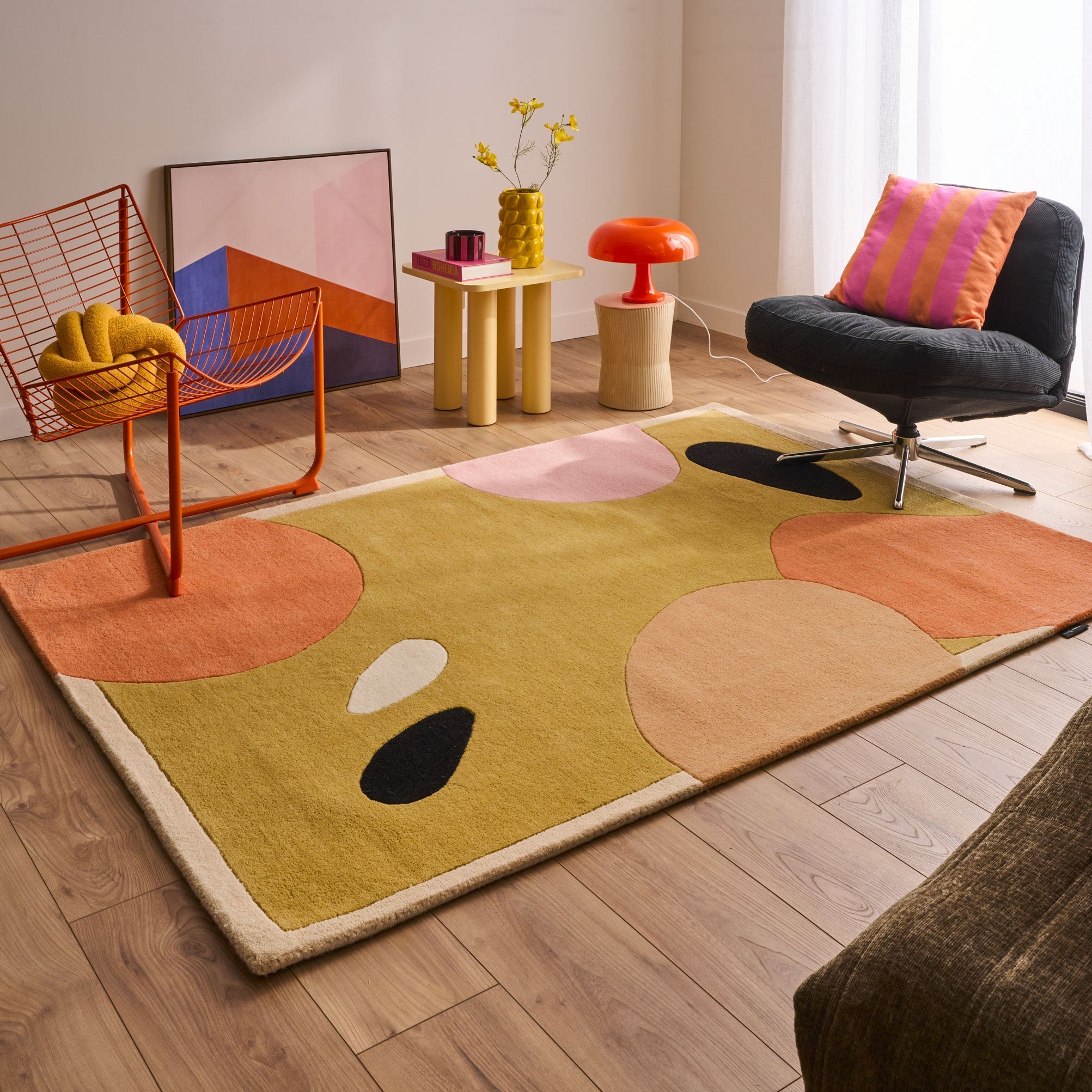 Sweet Cloud – Alfombra de lana de colores con motivos geométricos Sweet Cloud