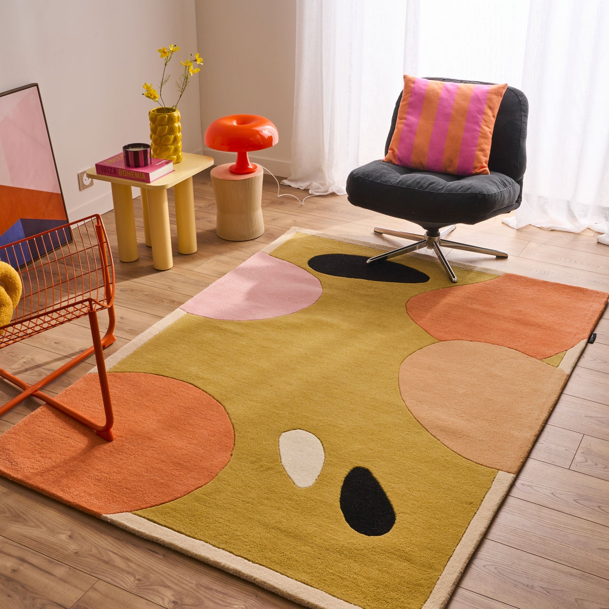 Sweet Cloud – Alfombra de lana de colores con motivos geométricos Sweet Cloud