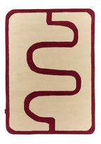 Rouge d'orage – Alfombra de lana - Borgoña Rouge d'orage