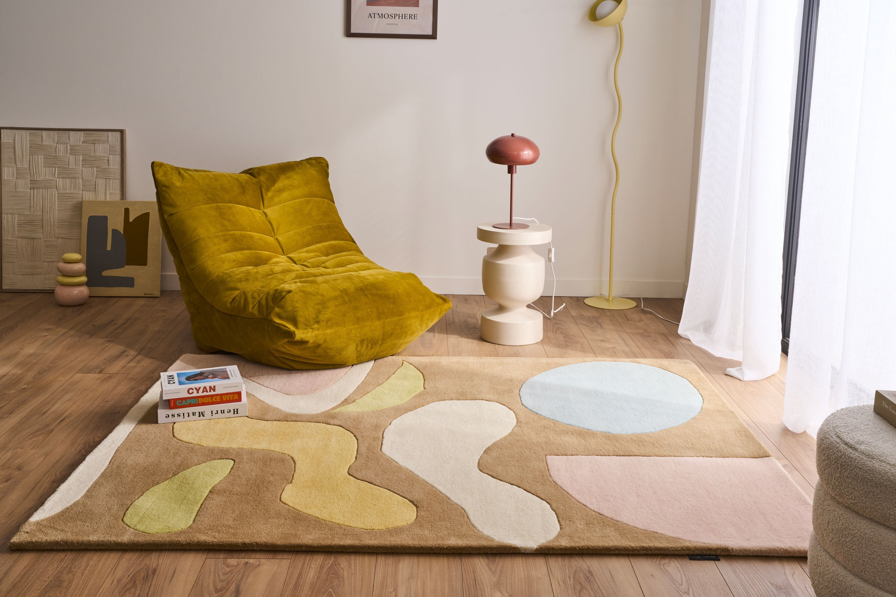 Soft Rayon – Designer wool rug in pastel colors Soft Rayon