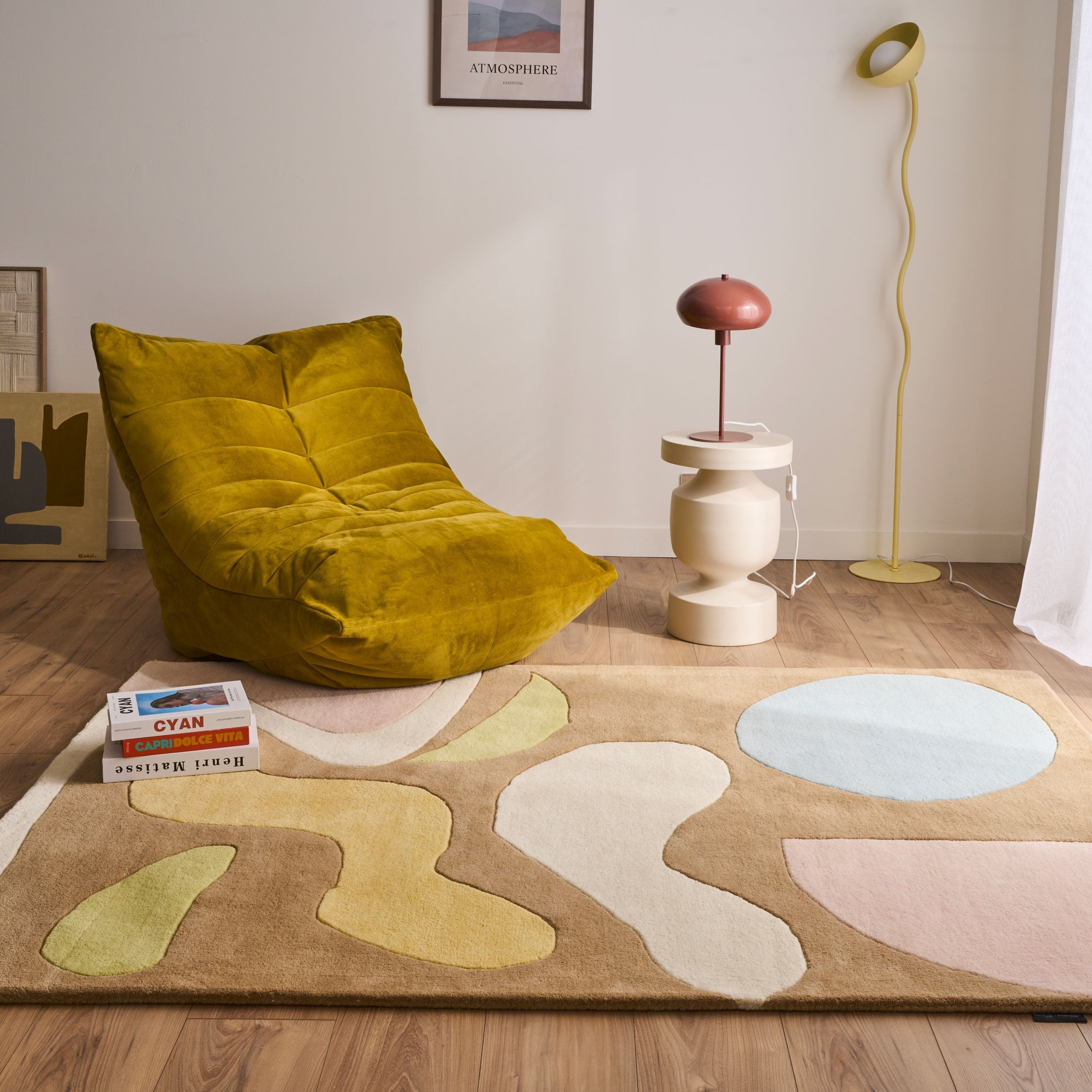 Soft Rayon – Designer wool rug in pastel colors Soft Rayon