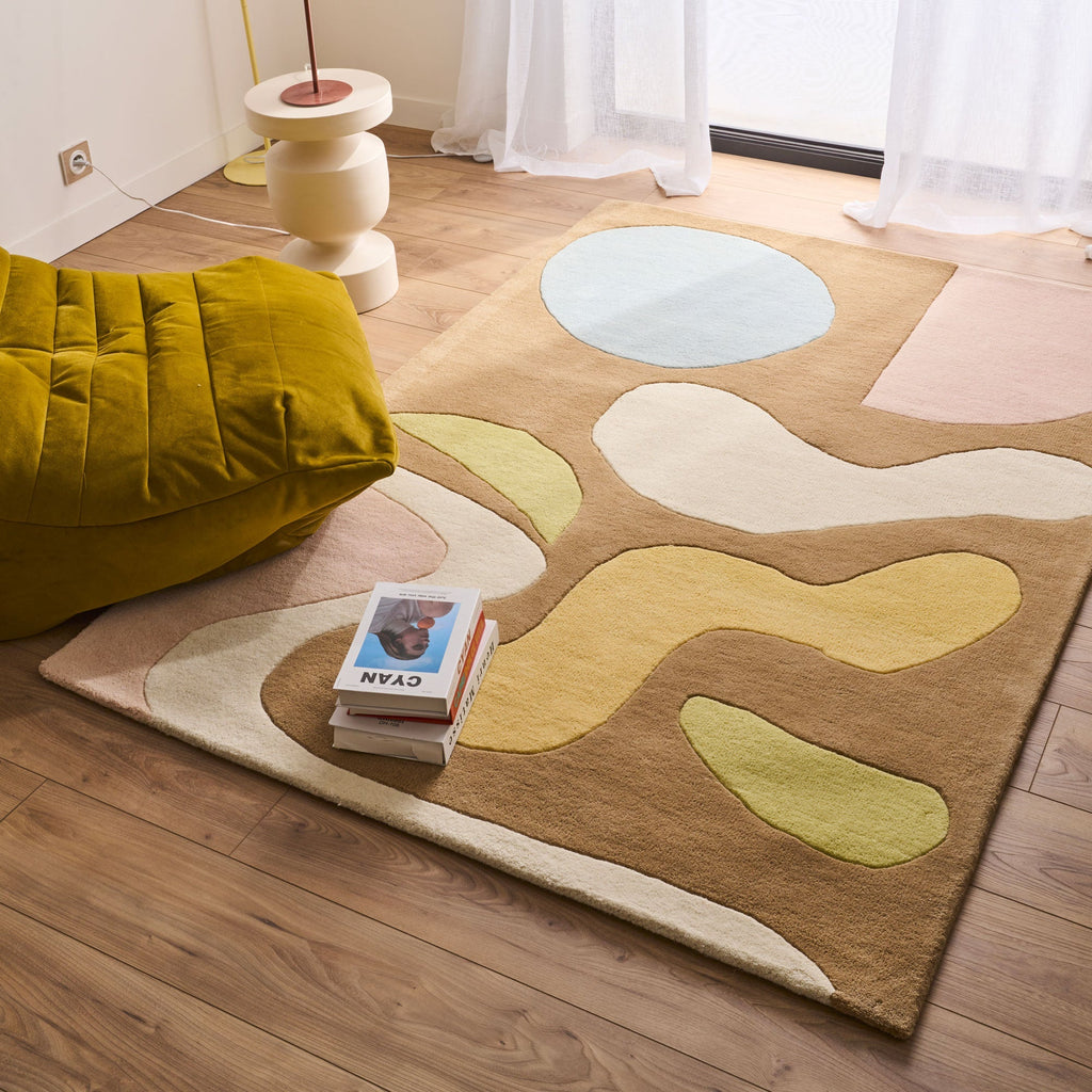 Soft Rayon – Designer wool rug in pastel colors Soft Rayon