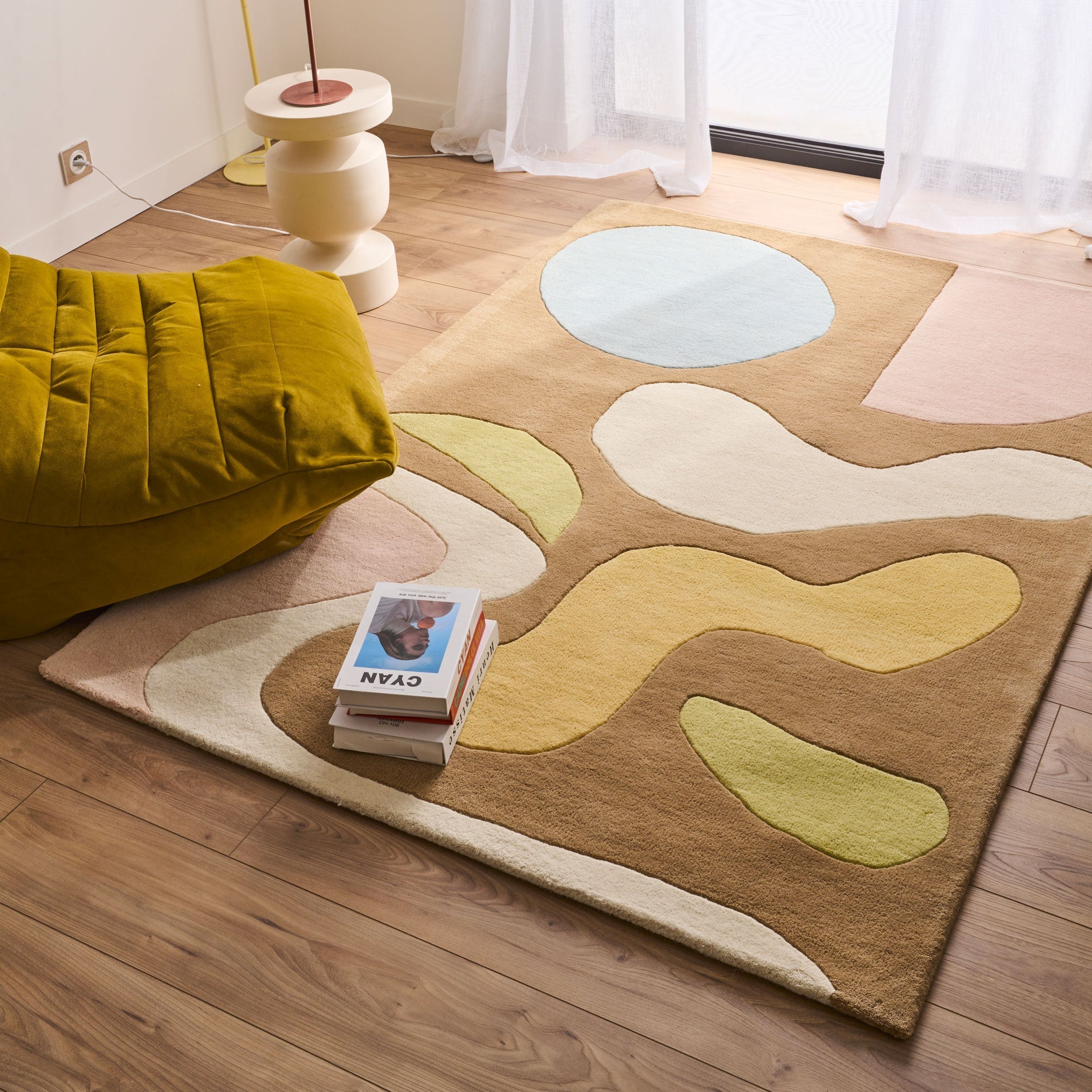 Soft Rayon – Designer wool rug in pastel colors Soft Rayon