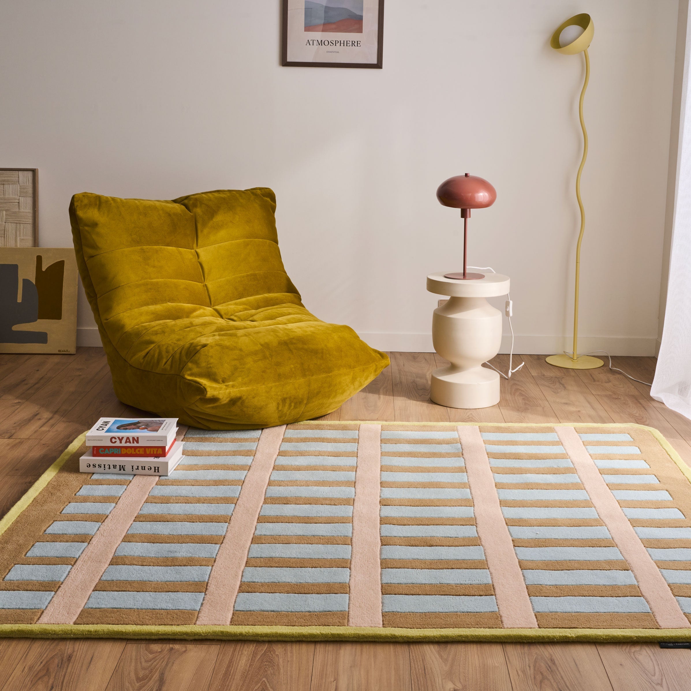 Rayon tend – Modern multi-colored wool rug Rayon tend