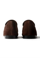 Mocasines Riot de Terciopelo - Marrón Oscuro