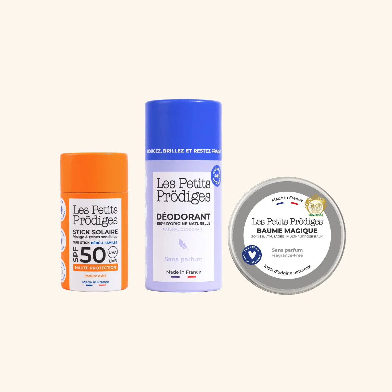 Trio pregnant women natural care magic balm fragrance-free deodorant sun stick SPF50