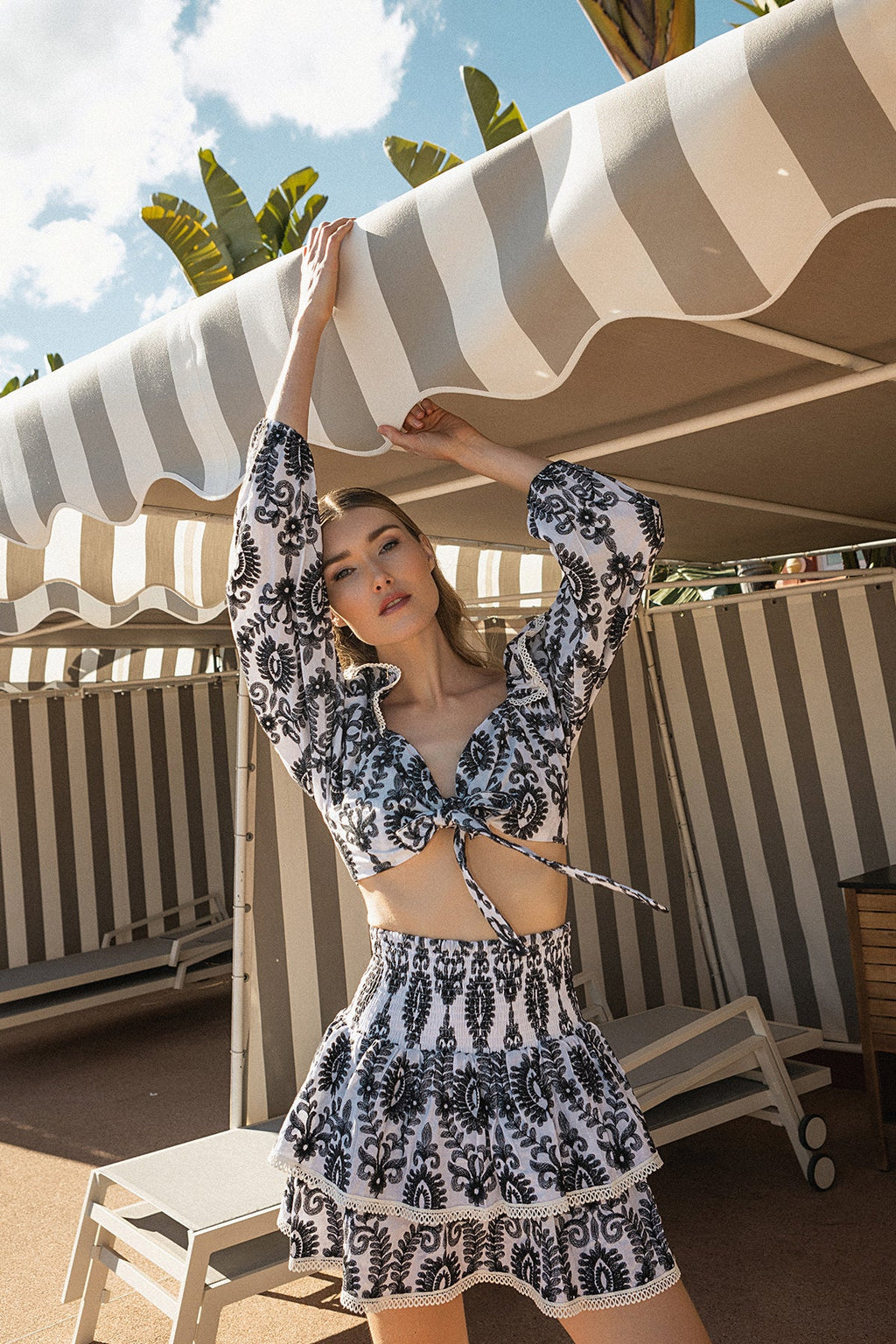 Paulina Skirt - Black Embroidery