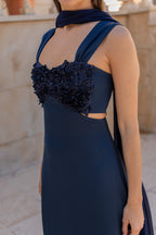 Robe Pétalo - Bleu Marine