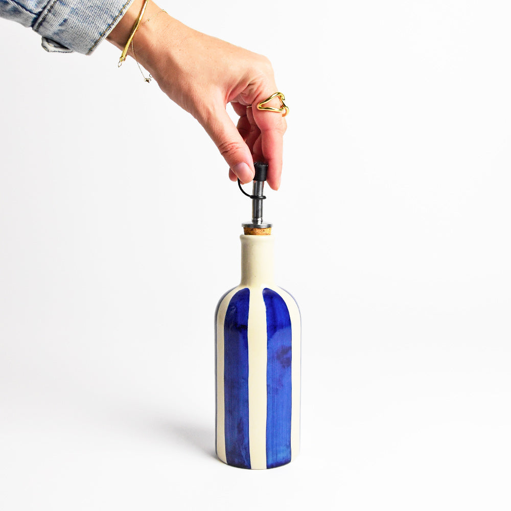 Petite Bouteille D'Huile - Bleu Linhas