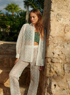 PETUNIA WHITE CROCHET TROUSERS PETITE MENDIGOTE