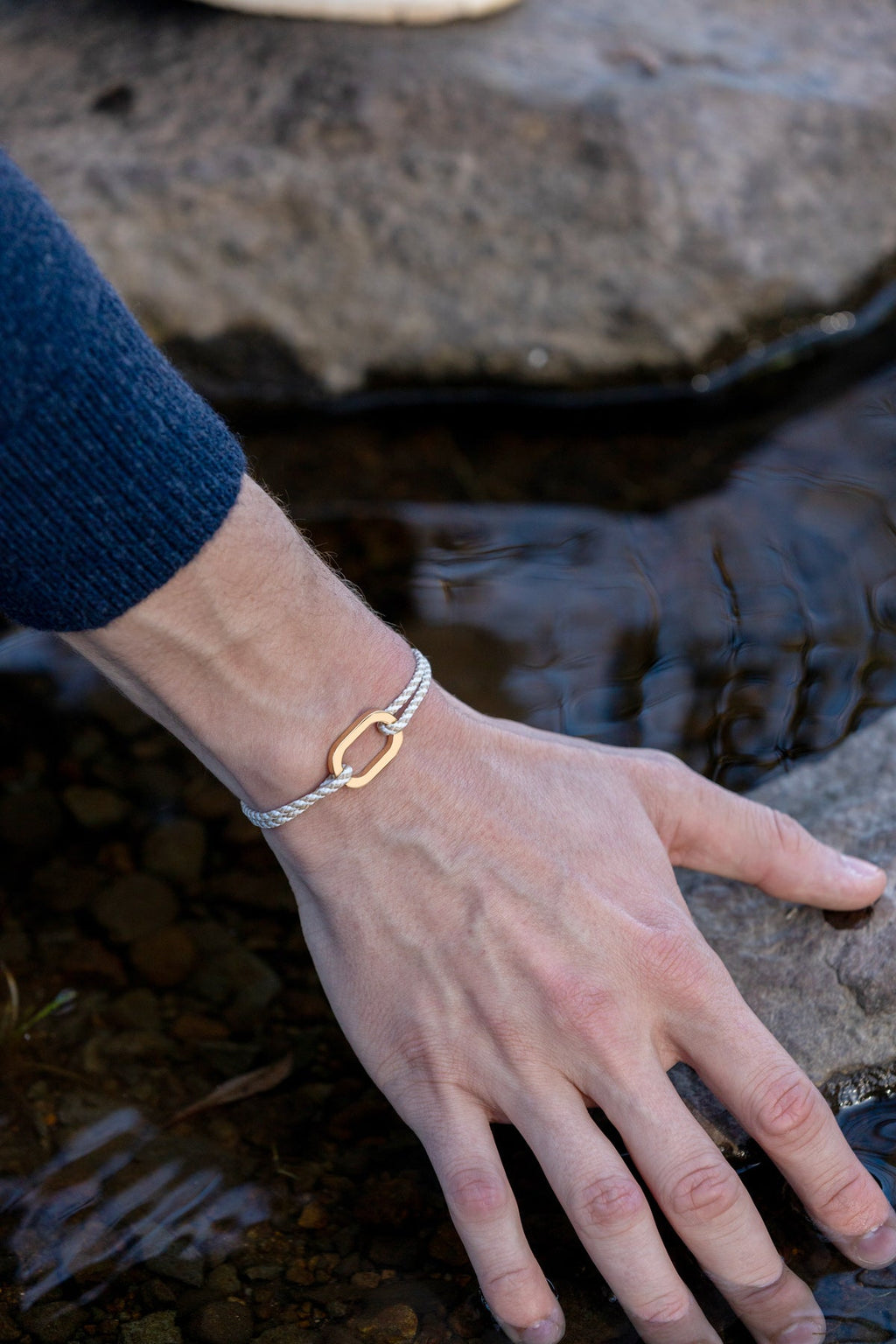 Pulsera Phare - Beige y Blanco
