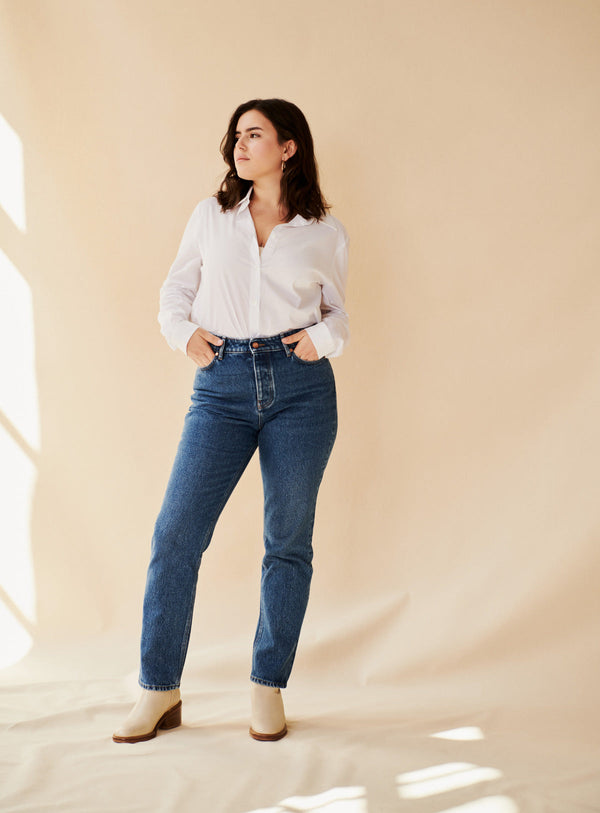 PHOEBE BLUE STRAIGHT JEANS PETITE MENDIGOTE