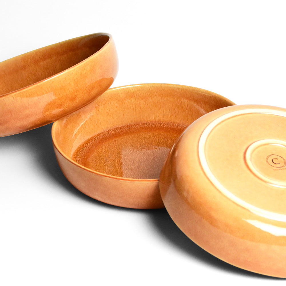 Plat De Service Rond - Terracotta Sienna