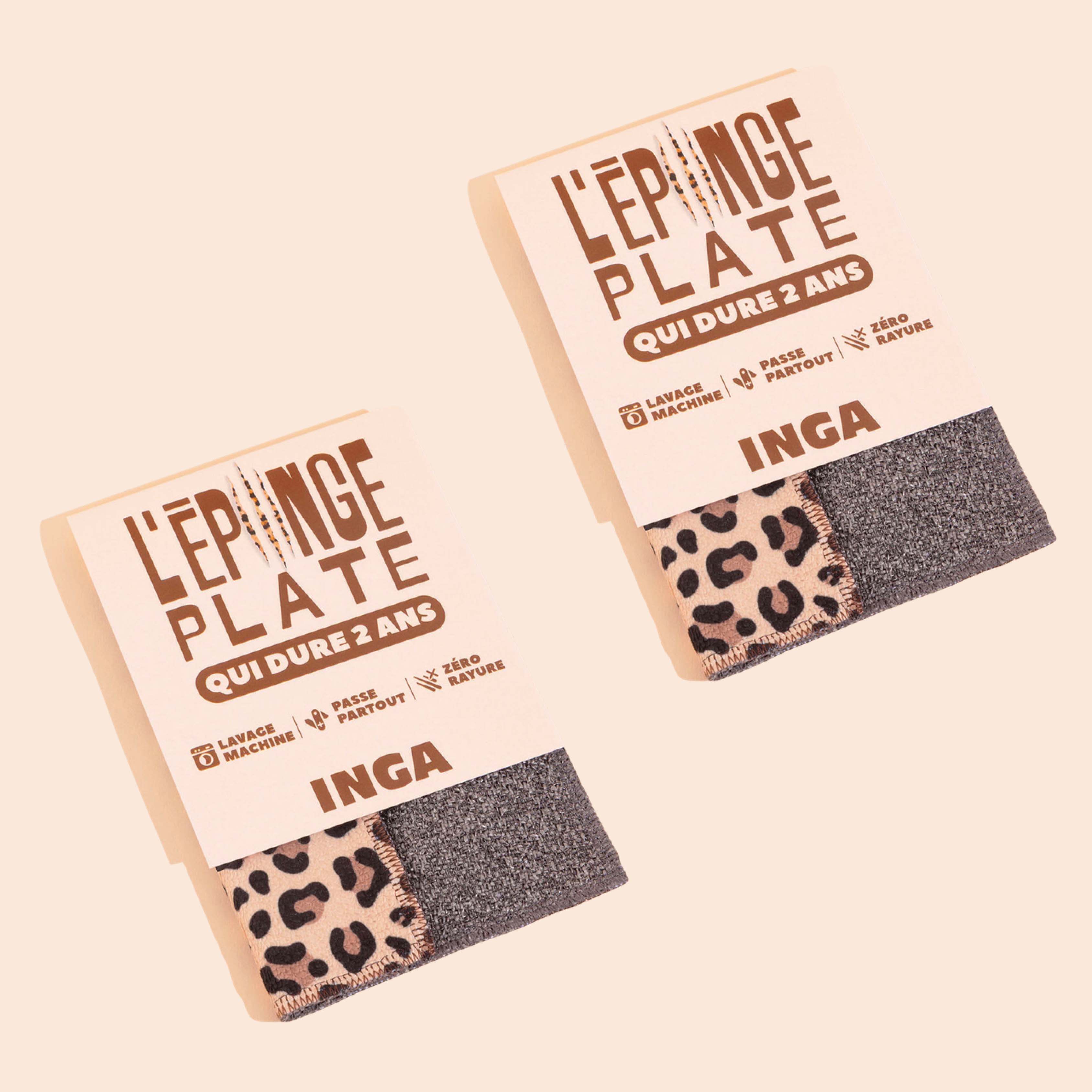 New - Leopard Flat Sponge Duo