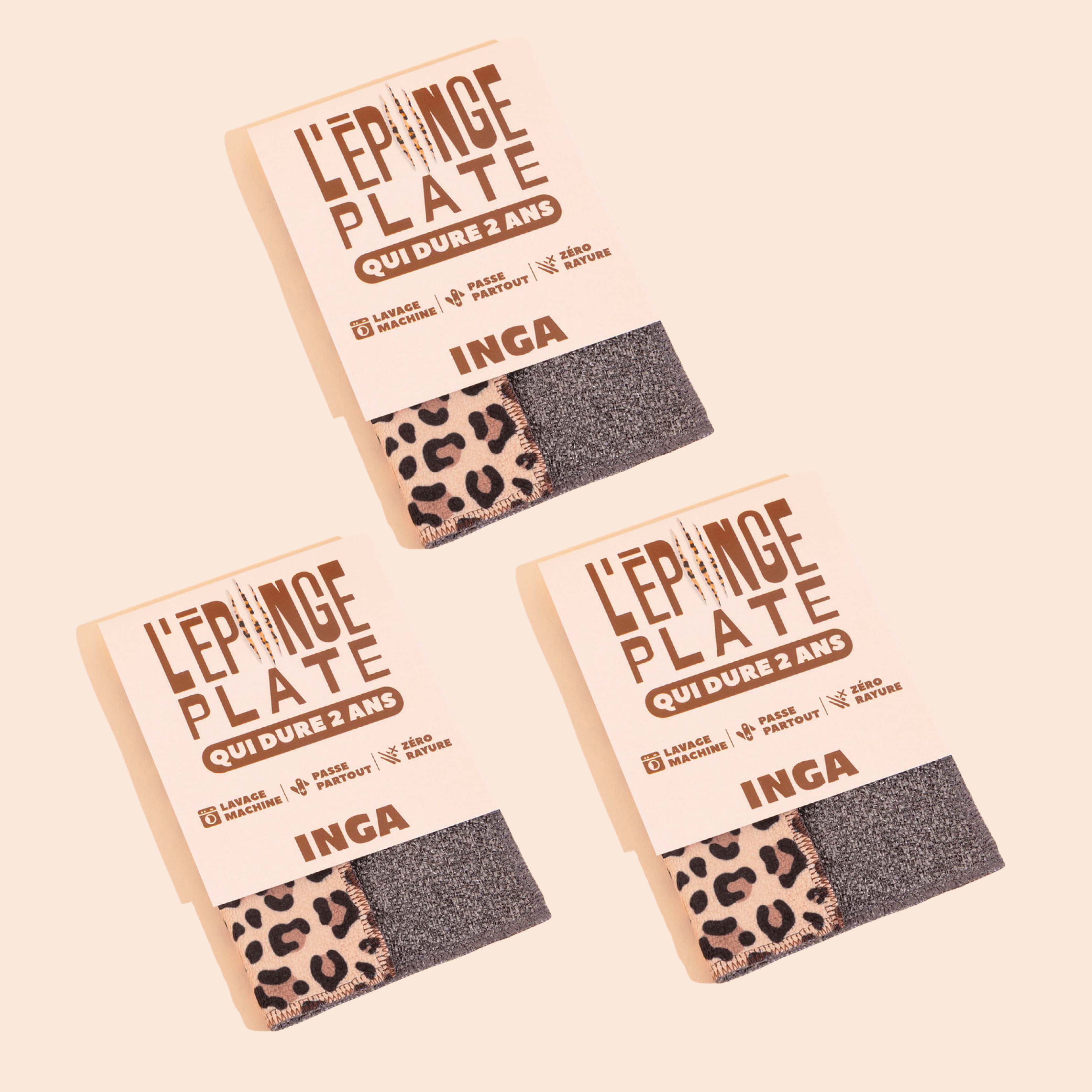 New - Leopard Flat Sponge Duo