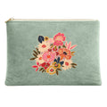 Kimiko - Pochette - Velours 19X28 Cm - Celadon