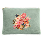 Kimiko - Pochette - Velours 19X28 Cm - Celadon